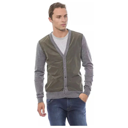 Verri Gray Wool Men's Cardigan