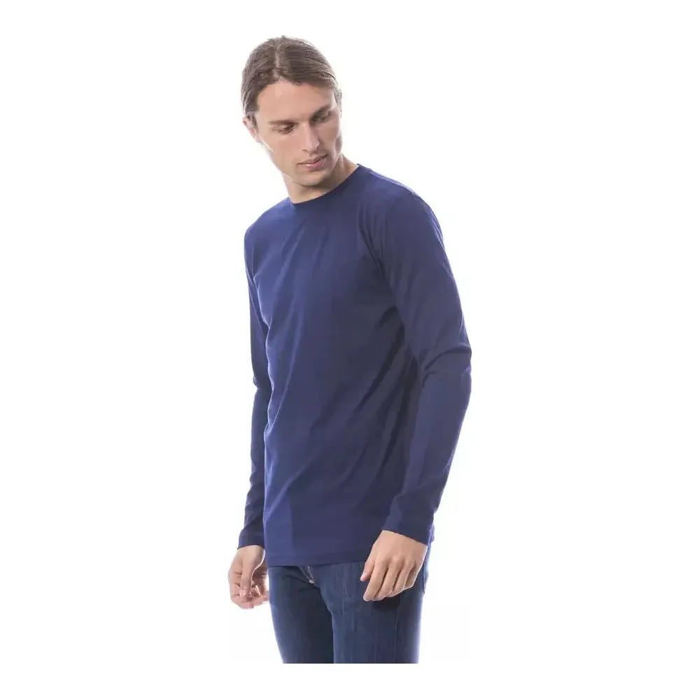 Verri Blue Cotton Men T-Shirt 1728,67345744032,Blue,Clothing,L,Long Sleeve - T-Shirts - Clothing,Men,Men - Clothing,New with tags,T-Shirts - Clothing,T-Shirts - Men - Clothing,Verri,XL,XXL