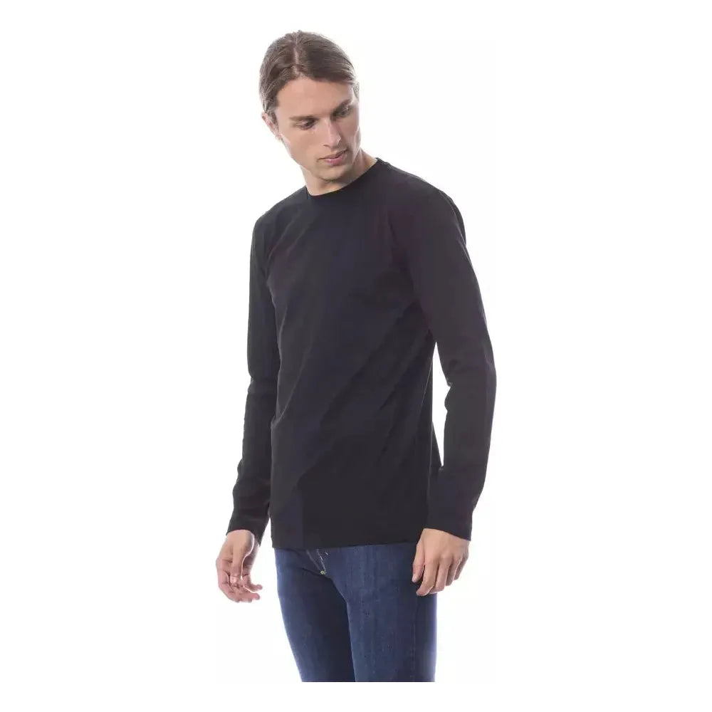 Verri Black Cotton Men T-Shirt 1728,67345744032,Black,Clothing,L,Long Sleeve - T-Shirts - Clothing,Men,Men - Clothing,New with tags,Sportswear - Clothing,T-Shirts - Clothing,T-Shirts - Men - Clothing,T-Shirts - Sportswear - Clothing,Verri,XL