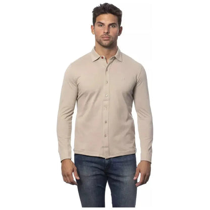 Verri Beige Cotton Men Shirt 1728,67345744032,Beige,Clothing,Dress Shirts - Shirts - Clothing,Men,Men - Clothing,New with tags,Shirts - Clothing,Shirts - Men - Clothing,Verri,XXL