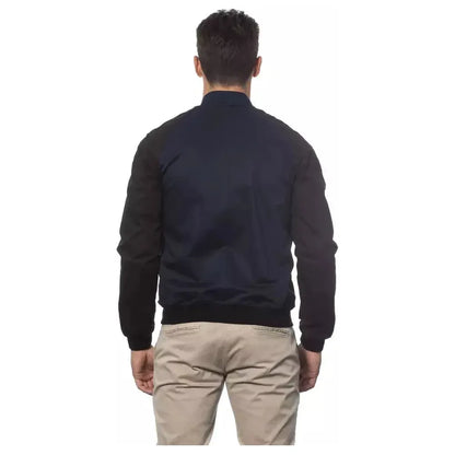 Verri Blue Cotton Men's Bomber Jacket 1728,67345744032,Blue,Bombers - Jackets & Coats - Clothing,Clothing,IT46 | S,IT52 | XL,IT56 | 3XL,Jackets & Coats - Clothing,Jackets - Men - Clothing,Men,Men - Clothing,New with tags,Verri