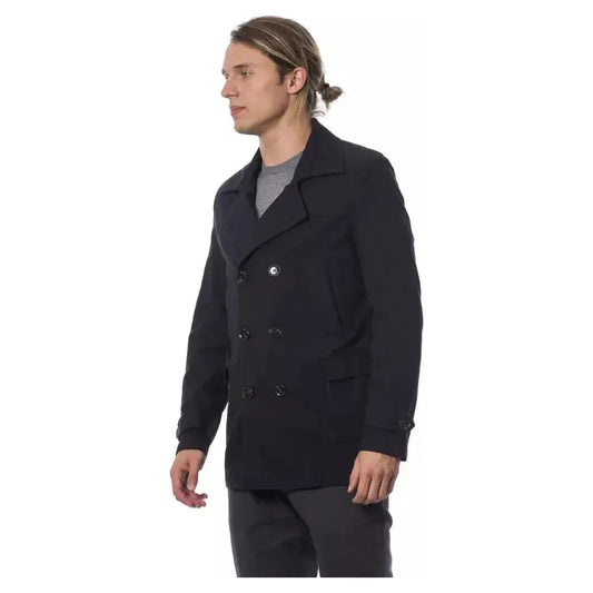 Verri Blue Cotton Men Blazer VE-18303-IT48 | M