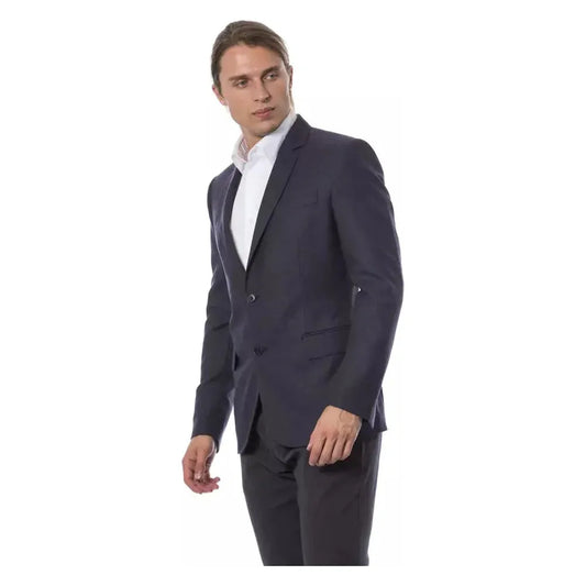 Verri Blue Wool Men Blazer VE-18298-IT48 | M