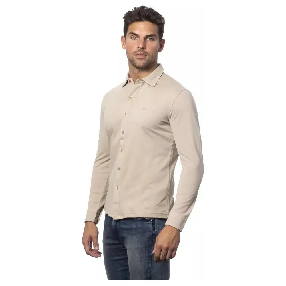Verri Beige Cotton Men Shirt 1728,67345744032,Beige,Clothing,Dress Shirts - Shirts - Clothing,Men,Men - Clothing,New with tags,Shirts - Clothing,Shirts - Men - Clothing,Verri,XXL