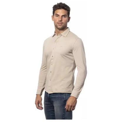 Verri Beige Cotton Men Shirt 1728,67345744032,Beige,Clothing,Dress Shirts - Shirts - Clothing,Men,Men - Clothing,New with tags,Shirts - Clothing,Shirts - Men - Clothing,Verri,XXL