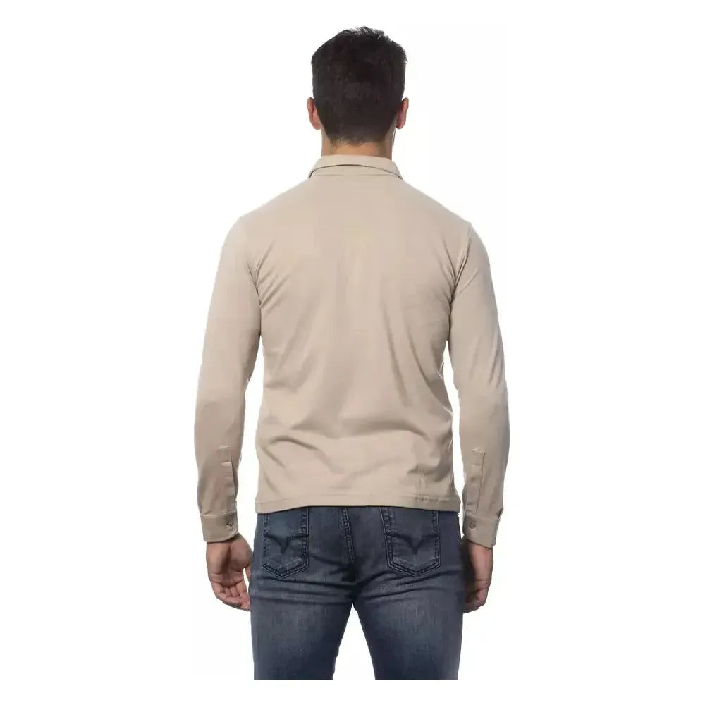 Verri Beige Cotton Men Shirt 1728,67345744032,Beige,Clothing,Dress Shirts - Shirts - Clothing,Men,Men - Clothing,New with tags,Shirts - Clothing,Shirts - Men - Clothing,Verri,XXL
