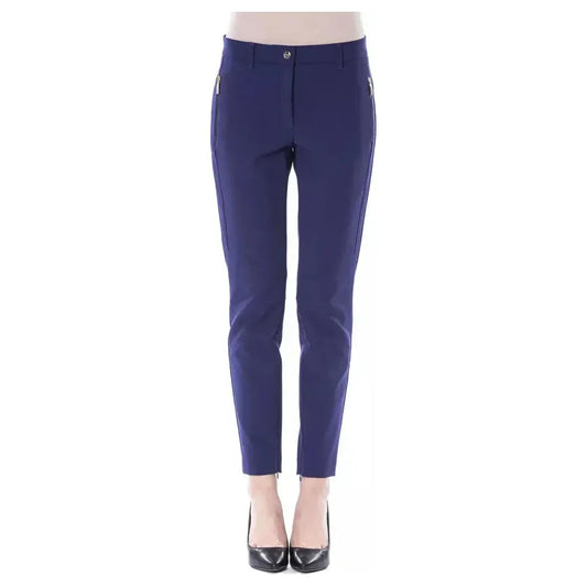 BYBLOS Blue Polyester Women Pants BY-17649-IT42|M