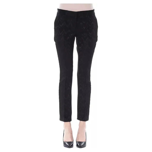 BYBLOS Black Marabou Women Pants 1728,67345744032,Black,BYBLOS,Casual Pants - Pants - Clothing,Clothing,IT40|S,Jeans & Pants - Women - Clothing,New with tags,Pants - Clothing,Women,Women - Clothing