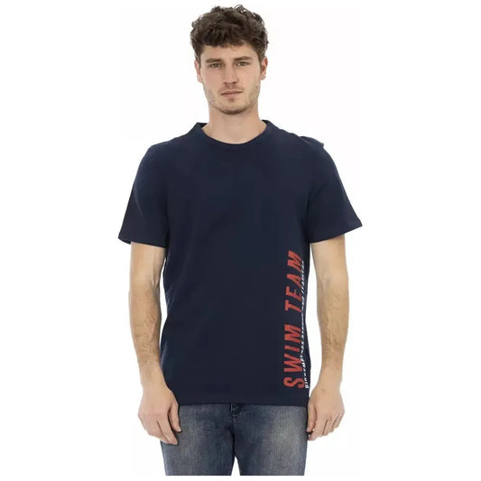 Bikkembergs Blue Cotton Men T-Shirt Bikkembergs