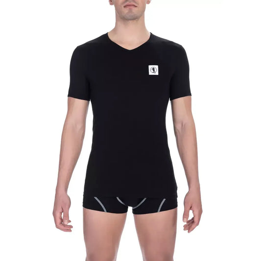 Bikkembergs Black Cotton Men T-Shirt Bikkembergs