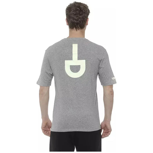 Tond Gray Cotton Men T-Shirt Tond