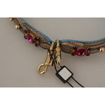 Dolce & Gabbana Elegant Python Leather Shoulder Strap Accessory Dolce & Gabbana Rosy Brown