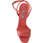 Prada Pink Patent Sandals Ankle Strap Heels Sandal LA10139- 38