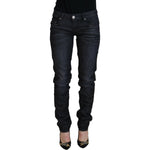 Acht Black Cotton Low Waist Slim Fit Women Casual Denim Jeans PAN71823- 26
