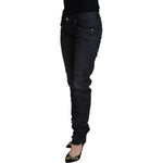 Acht Black Cotton Low Waist Slim Fit Women Casual Denim Jeans PAN71823- 26