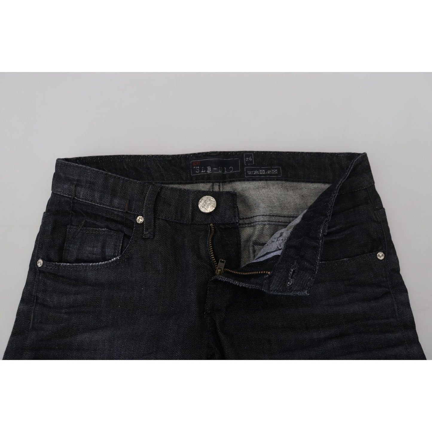 Acht Black Cotton Low Waist Slim Fit Women Casual Denim Jeans PAN71823- 26