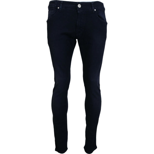 Acht Blue Cotton Tapered Slim Fit Men Casual Denim Jeans
