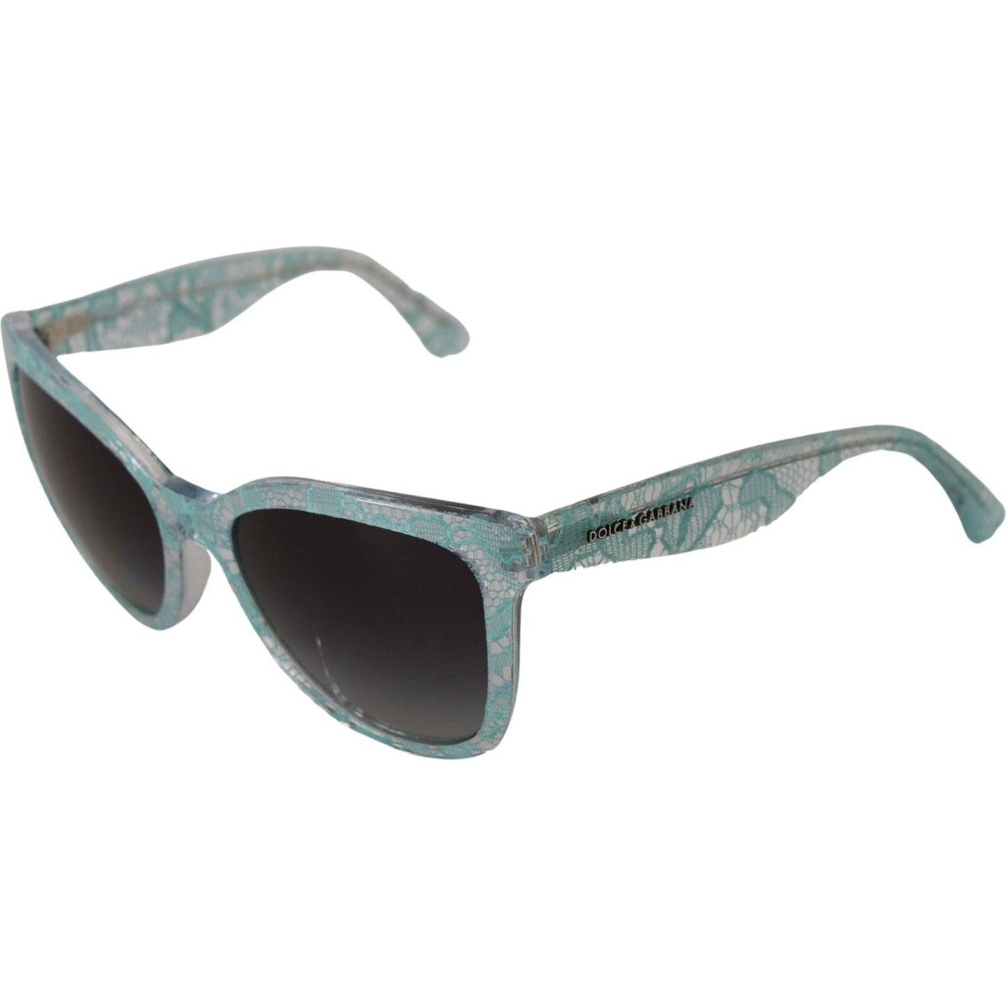 Dolce & Gabbana Blue DG4190 Lace Crystal Acetate Butterfly Sunglasses Dolce & Gabbana