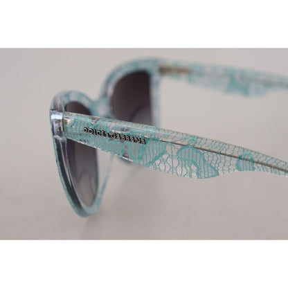 Dolce & Gabbana Blue DG4190 Lace Crystal Acetate Butterfly Sunglasses Dolce & Gabbana