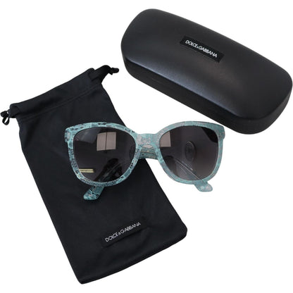 Dolce & Gabbana Blue DG4190 Lace Crystal Acetate Butterfly Sunglasses Dolce & Gabbana