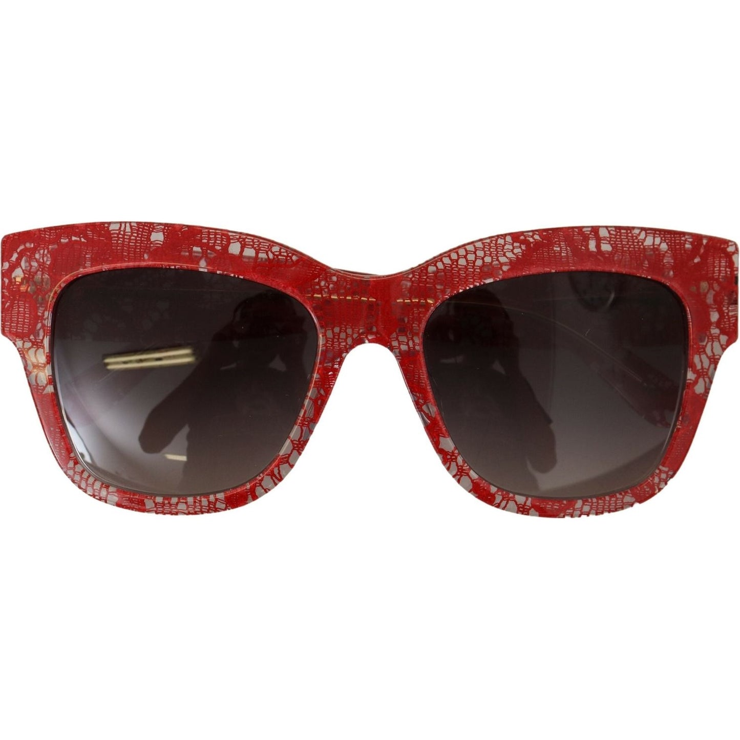Dolce & Gabbana Red DG4231F Lace Acetate Rectangle Shades Sunglasses Dolce & Gabbana