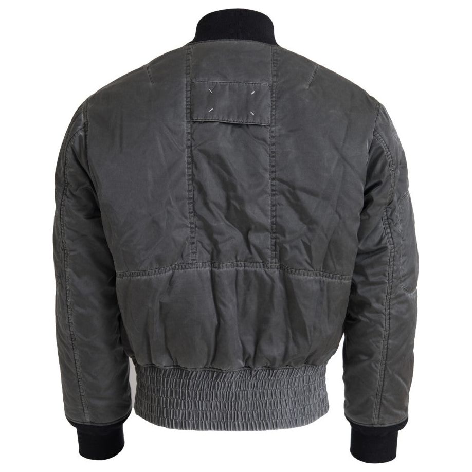 MM6 Maison Margiela Gray Bomber Zipper Pocket Sleeves Jacket JKT3047-46
