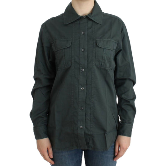 Cavalli Gray button down shirt SIG11983-1