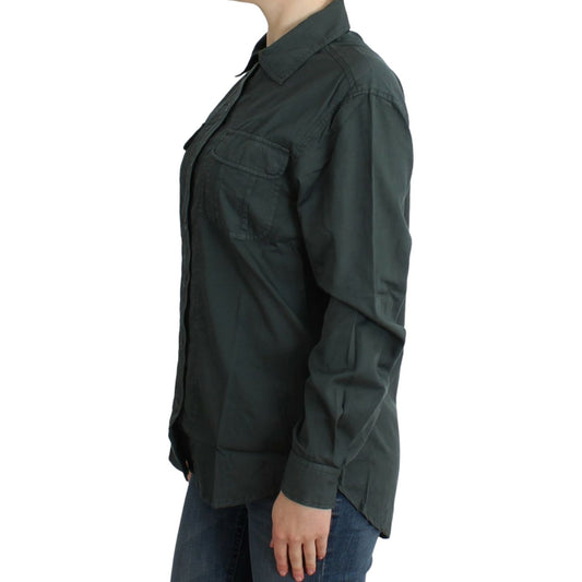 Cavalli Gray button down shirt SIG11983-1