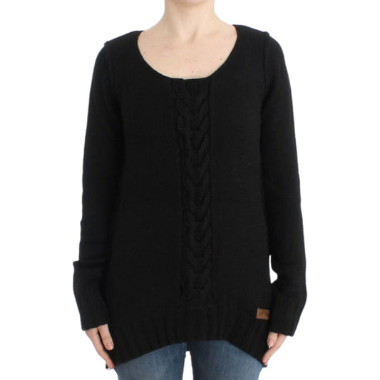 Cavalli Black knitted wool sweater SIG11979-3