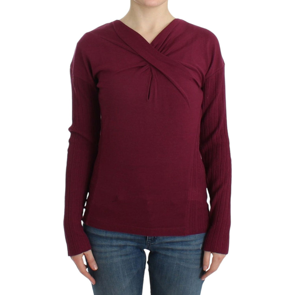 Cavalli Purple knitted wool sweater SIG11849-2