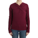 Cavalli Purple knitted wool sweater SIG11849-2