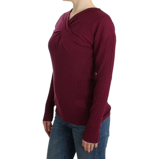 Cavalli Purple knitted wool sweater SIG11849-2