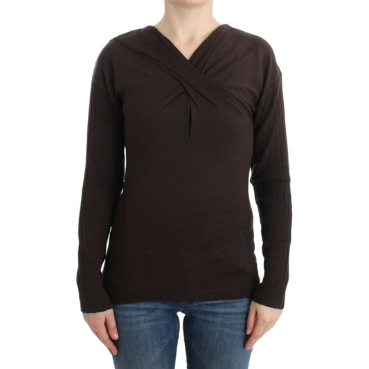 Cavalli Brown knitted wool sweater SIG11848-2