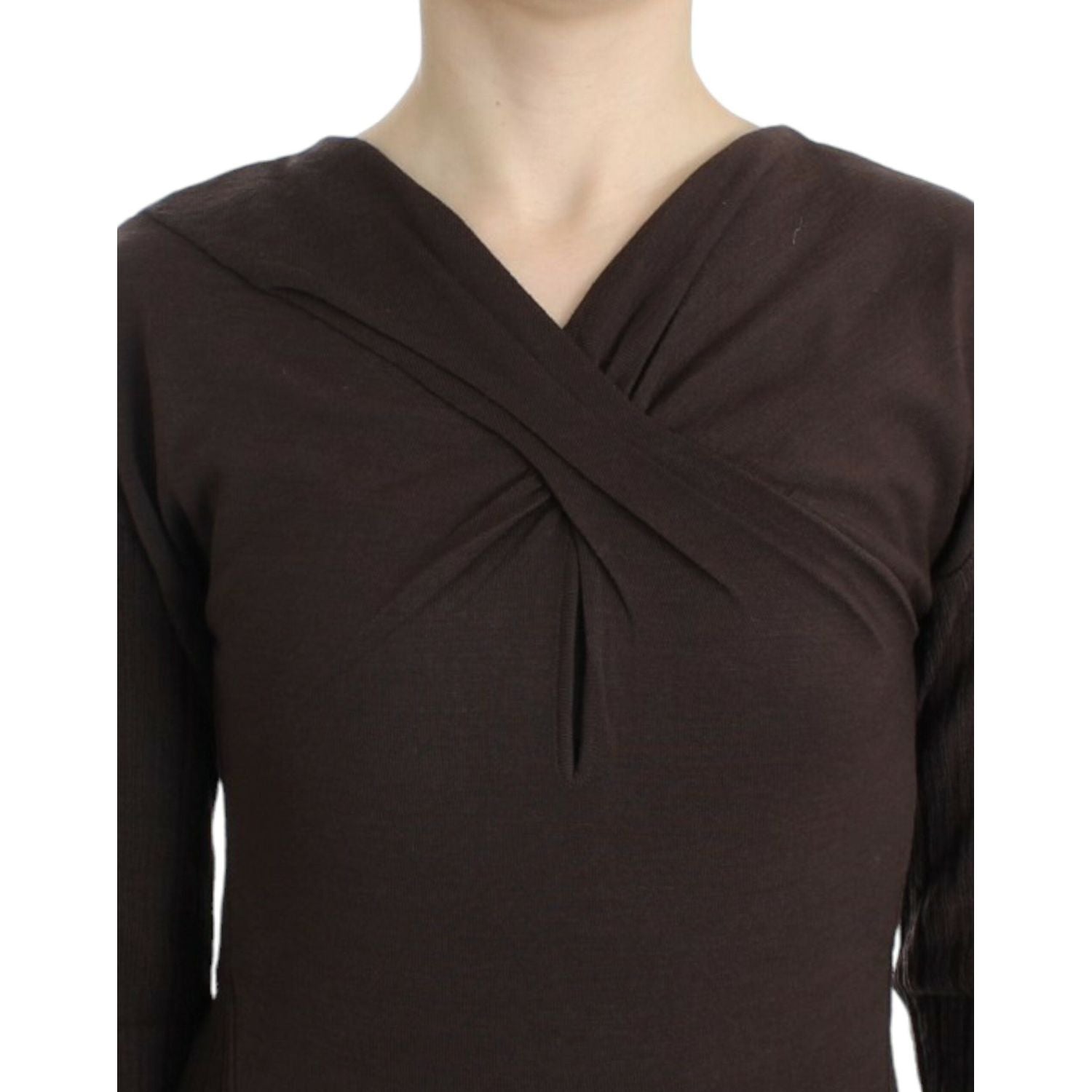 Cavalli Brown knitted wool sweater