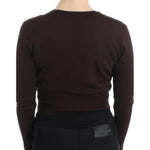 Cavalli Brown cropped wool cardigan SIG11622-3