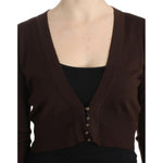 Cavalli Brown cropped wool cardigan SIG11622-3