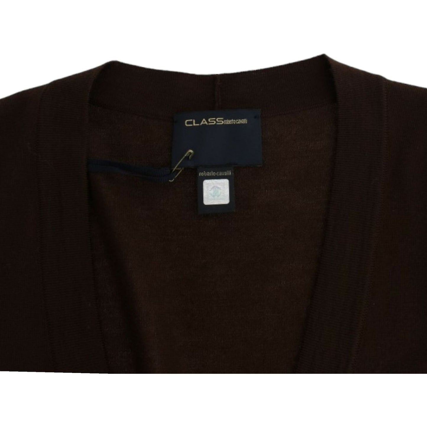 Cavalli Brown cropped wool cardigan SIG11622-3