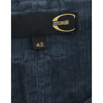 Cavalli Blue corduroy pencil skirt SIG11824-1