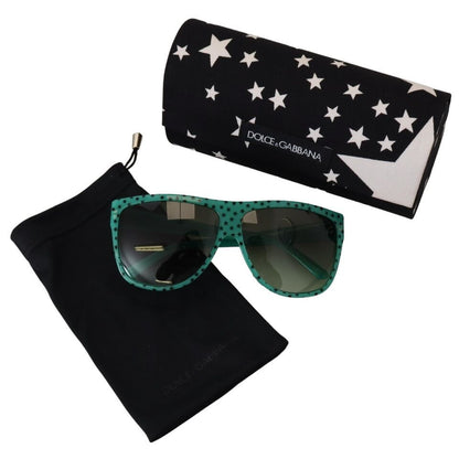 Dolce & Gabbana Green Stars Acetate Square Shades Sunglasses Dolce & Gabbana