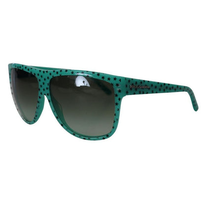 Dolce & Gabbana Green Stars Acetate Square Shades Sunglasses Dolce & Gabbana
