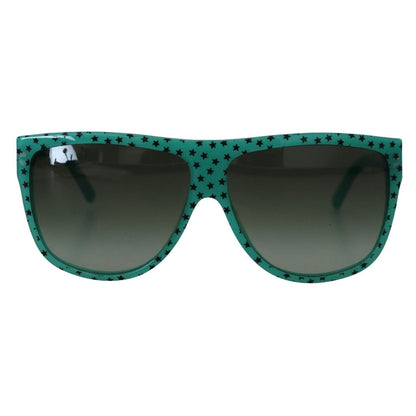 Dolce & Gabbana Green Stars Acetate Square Shades Sunglasses Dolce & Gabbana