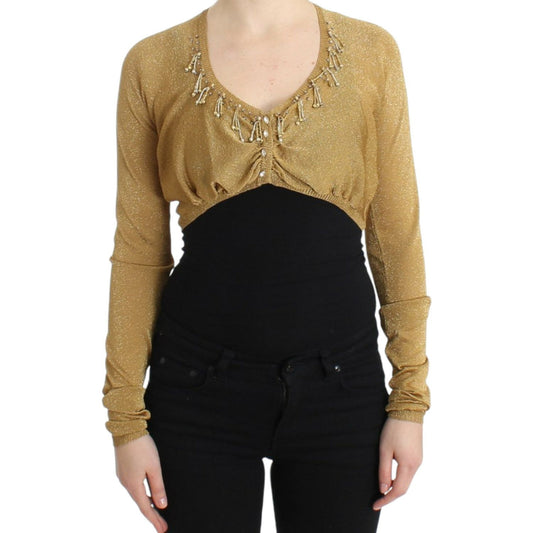 Cavalli Gold embellished gold shrug Cavalli