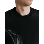 Dolce & Gabbana Floral Silk Crew Neck Sweater Dolce & Gabbana Black