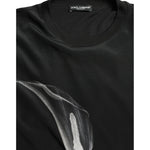 Dolce & Gabbana Floral Silk Crew Neck Sweater Dolce & Gabbana Black