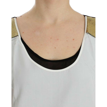 Costume National White sleeveless top