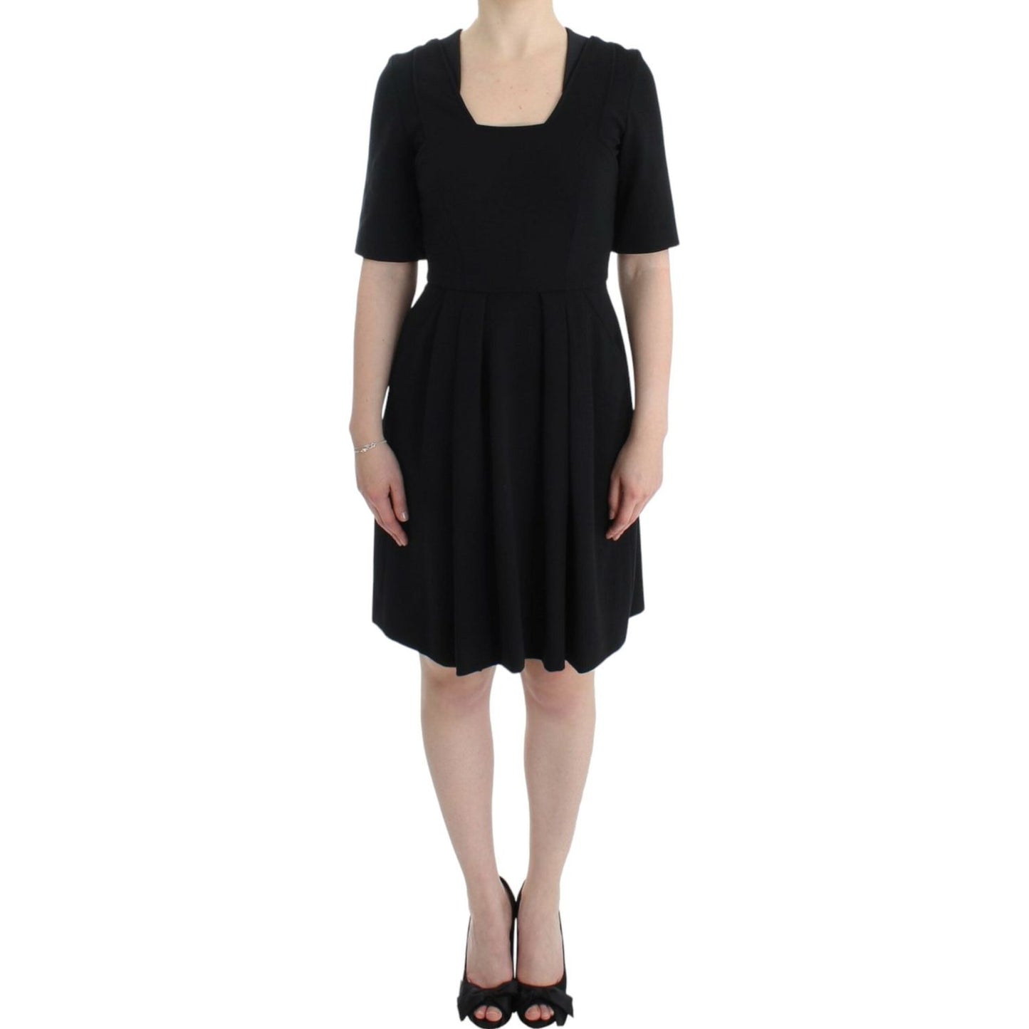 CO|TE Black short sleeve venus dress