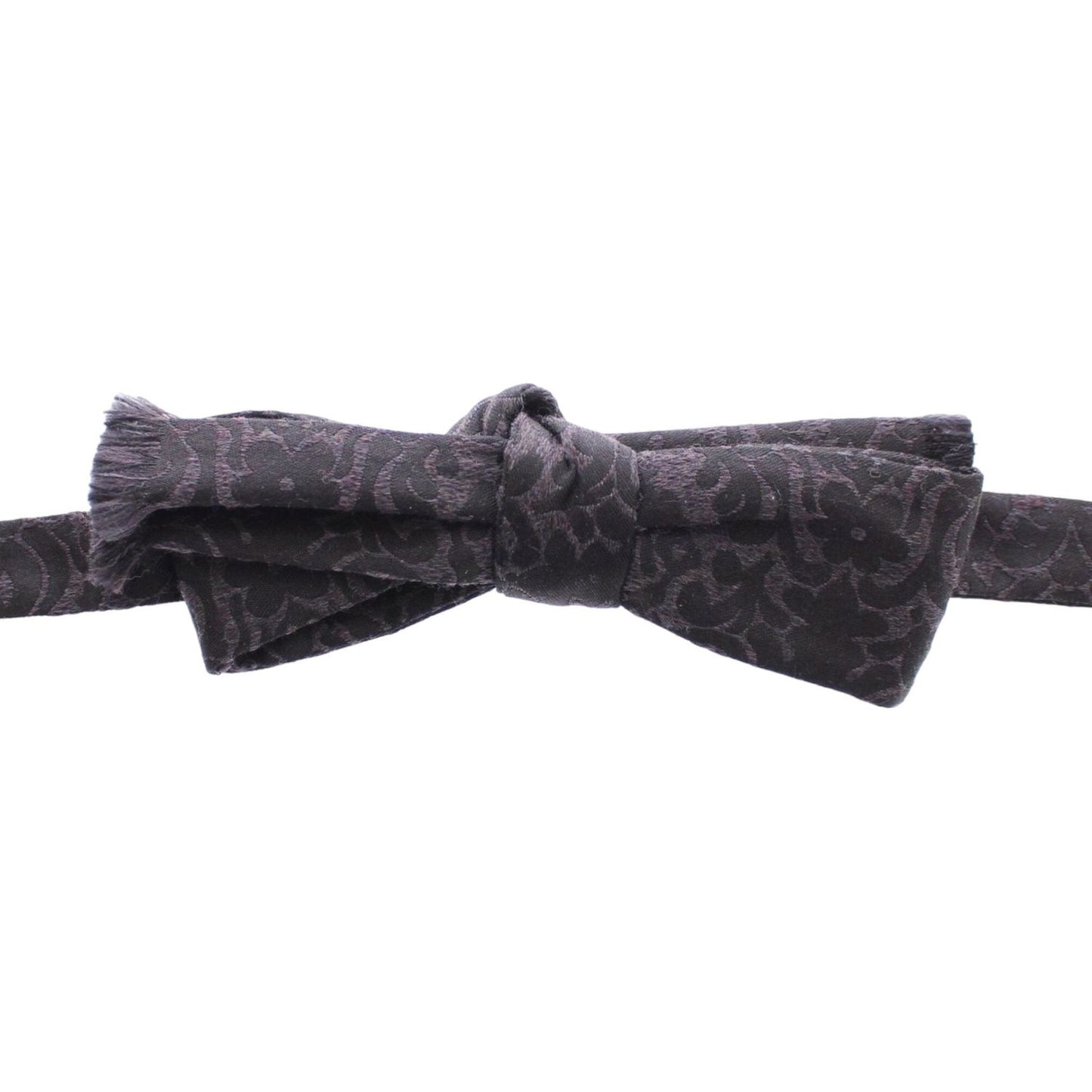 Dolce & Gabbana Gray Black Wool Bow Tie Dolce & Gabbana