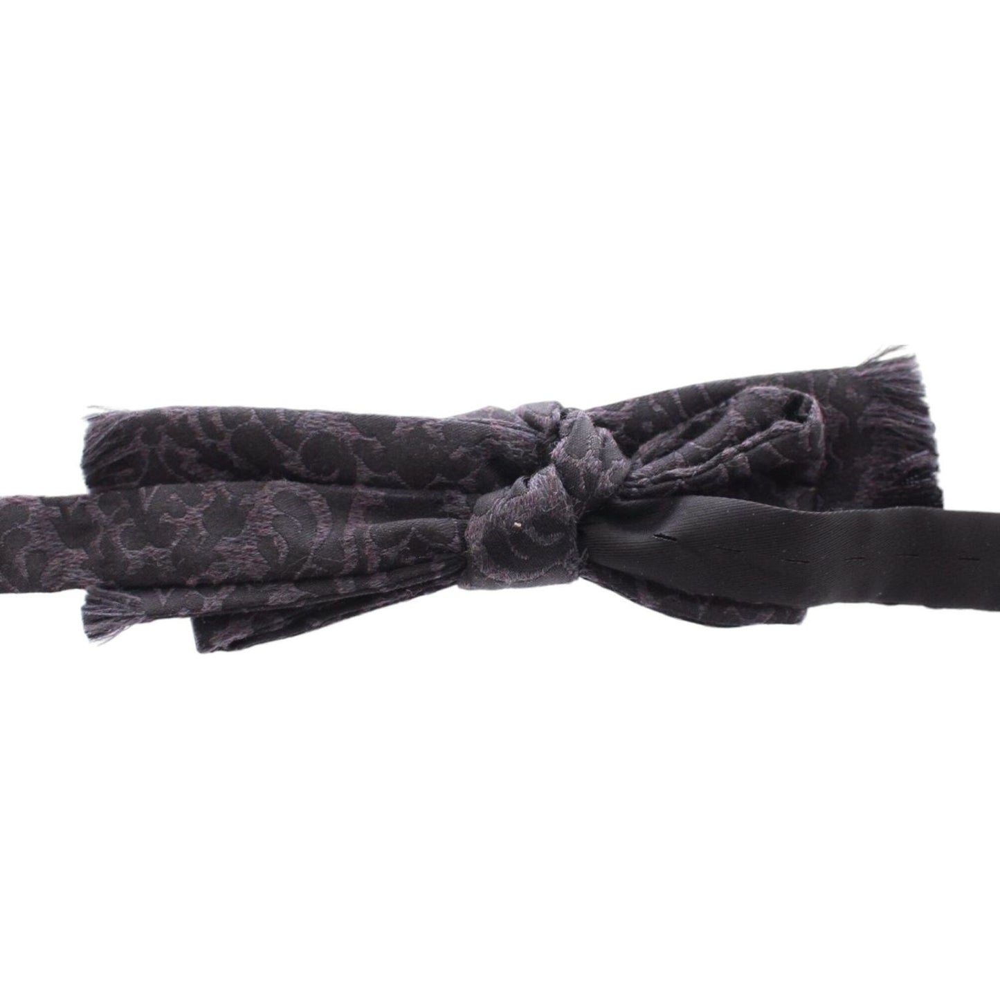 Dolce & Gabbana Gray Black Wool Bow Tie Dolce & Gabbana