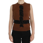 Dolce & Gabbana Timeless Wool and Lace Sleeveless Vest Dolce & Gabbana Black