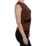 Dolce & Gabbana Timeless Wool and Lace Sleeveless Vest Dolce & Gabbana Rosy Brown